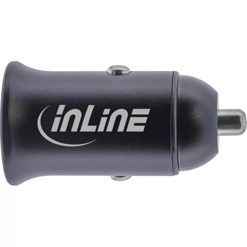 InLine USB auto nabíjačka Power Delivery, 2x USB-C, čierna