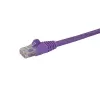StarTech.com N6PATC1MPL prepojovací kábel Ethernet Cat6 bez zachytávacích výčnelkov, RJ45 UTP, gigabitový, PoE, 24 AWG, s odľahčením ťahu, 1 m, fialový
