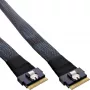 InLine tenký SAS kábel, SFF-8654 8X na SFF-8654 8X, 48 Gb/s, 0,75 m
