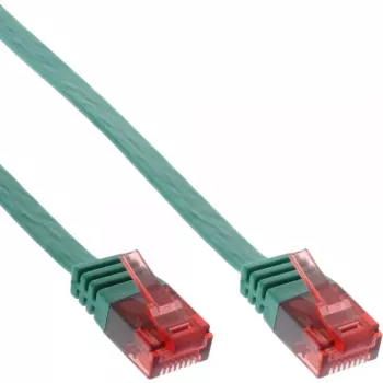 InLine plochý ultra tenký patch kábel U/UTP Cat.6 gigabitový zelený 3m