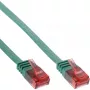 InLine plochý ultra tenký patch kábel U/UTP Cat.6 gigabitový zelený 3m