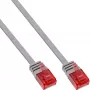 InLine plochý ultra tenký patch kábel U/UTP Cat.6 gigabitový sivý 0,5m