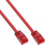 InLine plochý ultra tenký patch kábel U/UTP Cat.6 gigabitový červený 10m