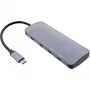 InLine USB 3.2 Gen.2 hub, 4x USB-C + 3x USB-A, PD 100W, hliník, sivý