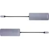 InLine USB 3.2 Gen.2 hub, 4x USB-C + 3x USB-A, PD 100W, hliník, sivý