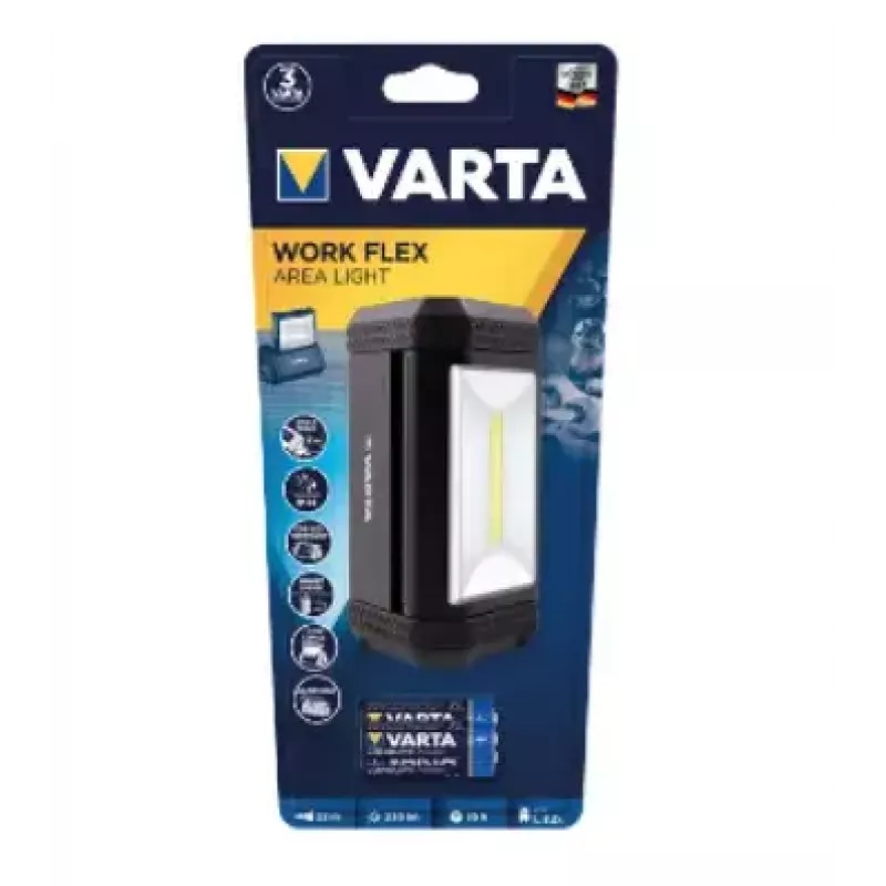 Varta Work Flex Plošné svietidlo, 230 lm, čierne