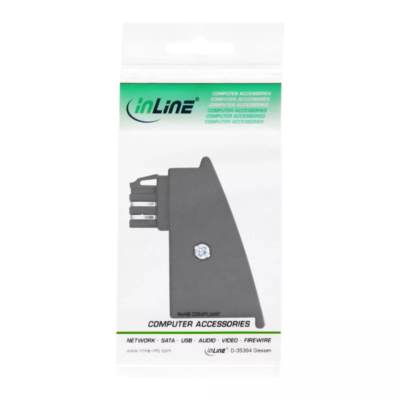 Adaptér InLine TAE‑F konektor samec na RJ45 konektor samica 8P2C pre Fritzbox, čierny