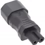 InLine sieťový adaptér IEC 60320 C14 na C7, 3-pólový IEC vstup na 2-pólový