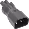 InLine sieťový adaptér IEC 60320 C14 na C7, 3-pólový IEC vstup na 2-pólový