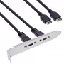 InLine slotový plech USB-C na USB 3.2 predný panel Key-A interný, 0,5 m