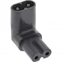 InLine napájací adaptér IEC 60320 C8 / C7, nahor/nadol zahnutý 2-pólový