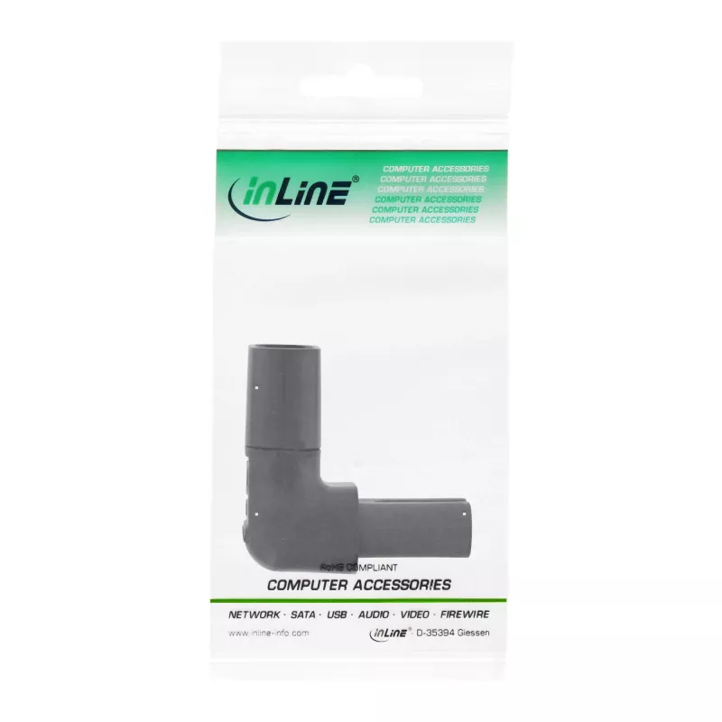 InLine napájací adaptér IEC 60320 C8 / C7, nahor/nadol zahnutý 2-pólový