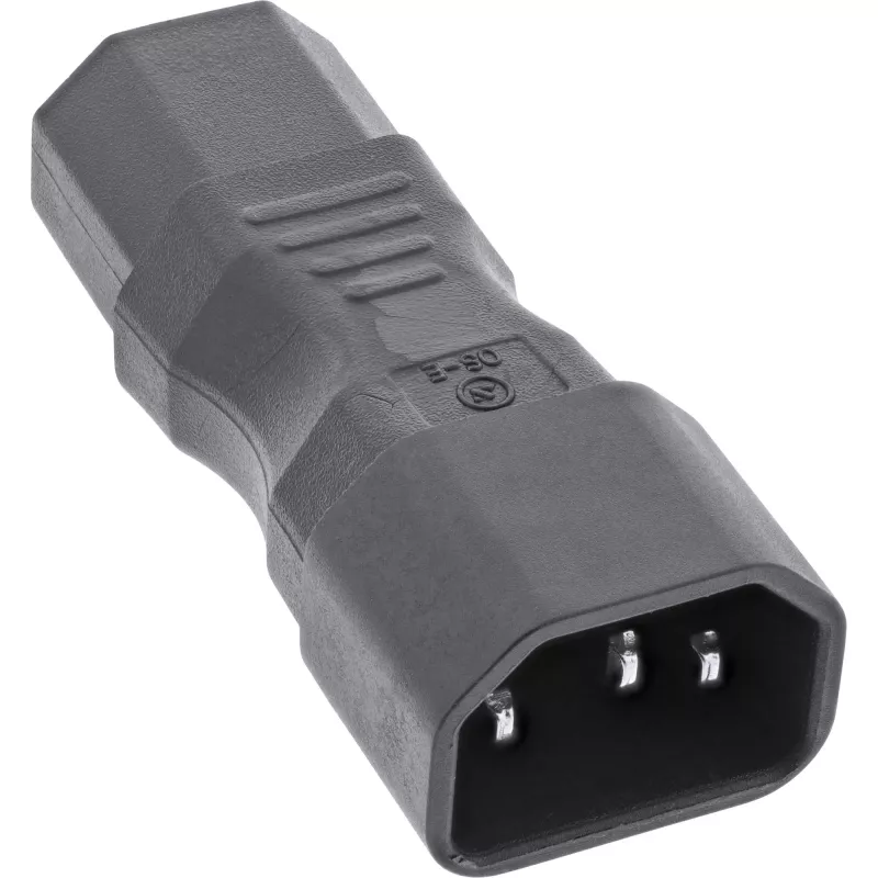 InLine napájací adaptér IEC 60320 C14 na C13, 3-pólový, konektor samec