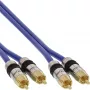 InLine Premium RCA audio kábel 2x RCA konektor samec/konektor samec pozlátený 0,5 m
