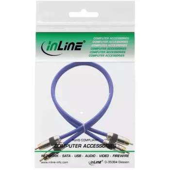 InLine Premium RCA audio kábel 2x RCA konektor samec/konektor samec pozlátený 20 m