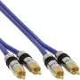 InLine Premium RCA audio kábel 2x RCA konektor samec/konektor samec pozlátený 20 m