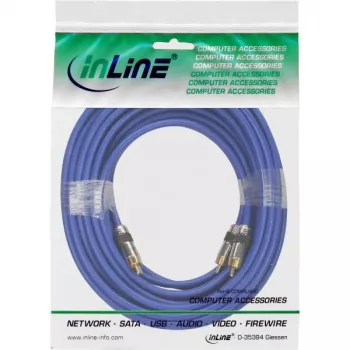 InLine Premium RCA audio kábel 2x RCA konektor samec/konektor samec pozlátený 10 m