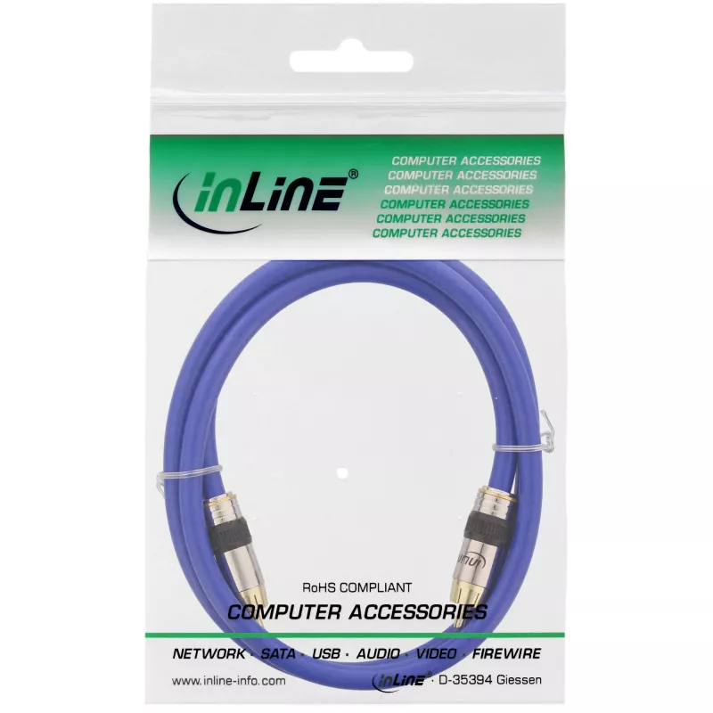 InLine Premium RCA video a digitálny audio kábel RCA konektor samec/konektor samec pozlátený 10 m