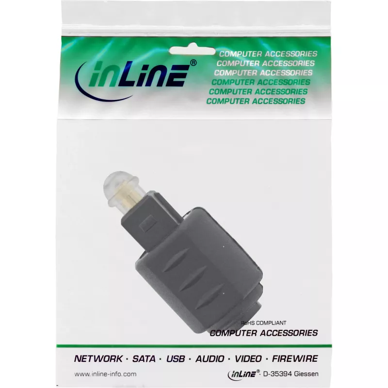 Optický audio adaptér 3,5 mm konektor samica / Toslink konektor samec InLine 89907
