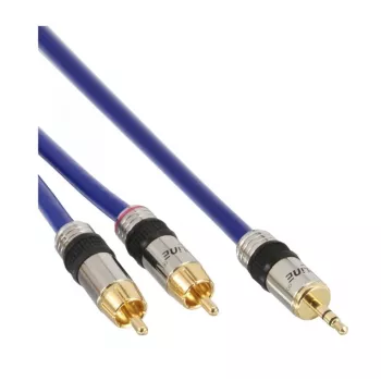 InLine Premium audio kábel 2x Cinch konektor samec / 3,5 mm jack konektor samec pozlátený 5 m