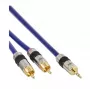 InLine Premium audio kábel 2x Cinch konektor samec / 3,5 mm jack konektor samec pozlátený 5 m