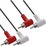 InLine audio kábel 2x Cinch M/M zahnutý 1,2 m čierny 89929 Intos