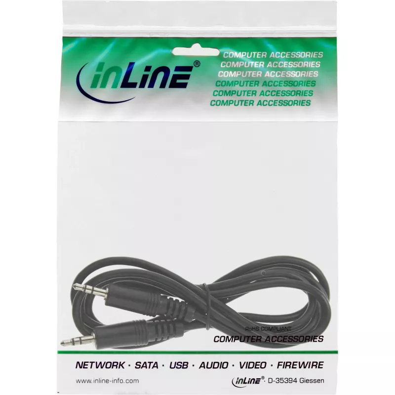 InLine audio kábel 3,5 mm stereo konektor samec/konektor samec 1,2 m