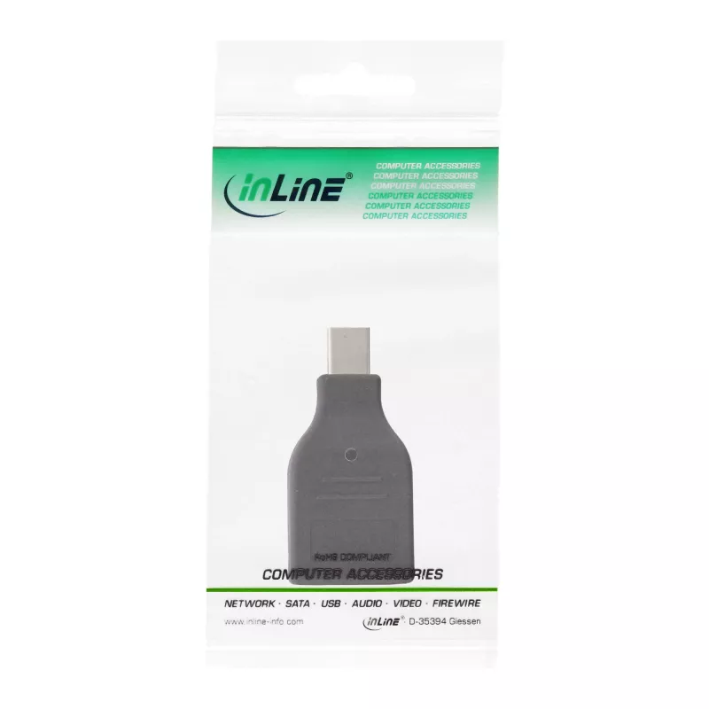 InLine DisplayPort konvertor, mini DisplayPort konektor samec / HDMI konektor samica, FullHD/60Hz