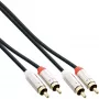 InLine tenký audio kábel 2x RCA M/M, stereo, 3 m