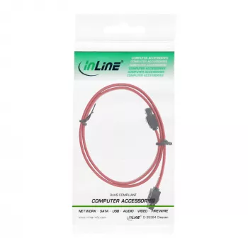 InLine SATA kábel pre 150 / 300 / 600 S-ATA pripojenia s poistkami, 0,3 m