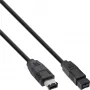 FireWire 400 na 800 kábel InLine 36901 1 m konektor samec/konektor samec čierny