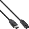FireWire 400 na 800 kábel InLine 36905 5 m konektor samec/konektor samec čierna