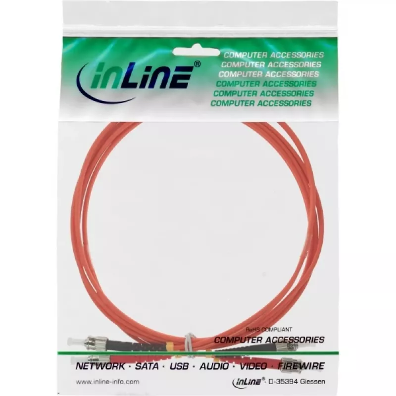 InLine duplexný optický kábel ST/ST 50/125µm OM2 2m