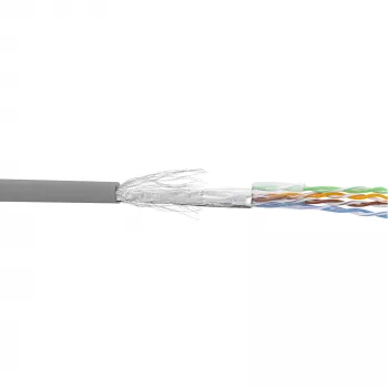 InLine patch kábel SF/UTP Cat.5e AWG26 CCA PVC sivý 100m