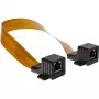 InLine tenký RJ45 kábel pre priechodky okien/dverí, 2x RJ45 F/F, 1:1, nezatienený, 0,3 m