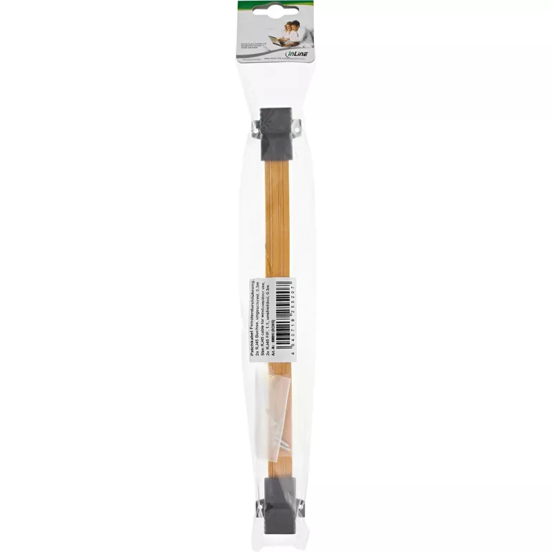 InLine tenký RJ45 kábel pre priechodky okien/dverí, 2x RJ45 F/F, 1:1, nezatienený, 0,3 m