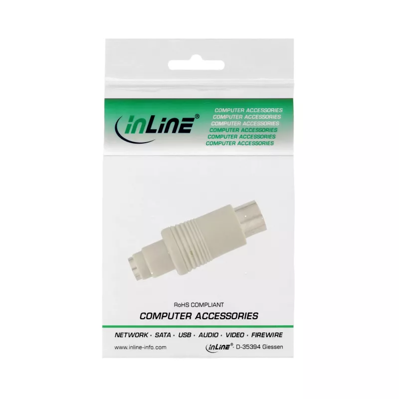 InLine adaptér klávesnice 5 Pin DIN samec PS/2 samica 33949