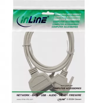 InLine tlačiarňový kábel obojsmerný 25-pol. D-Sub na 36-pol. Centronics 2 m