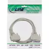 InLine sériový kábel zaliaty DB25 konektor samec / konektor samica priamy sivý 5m