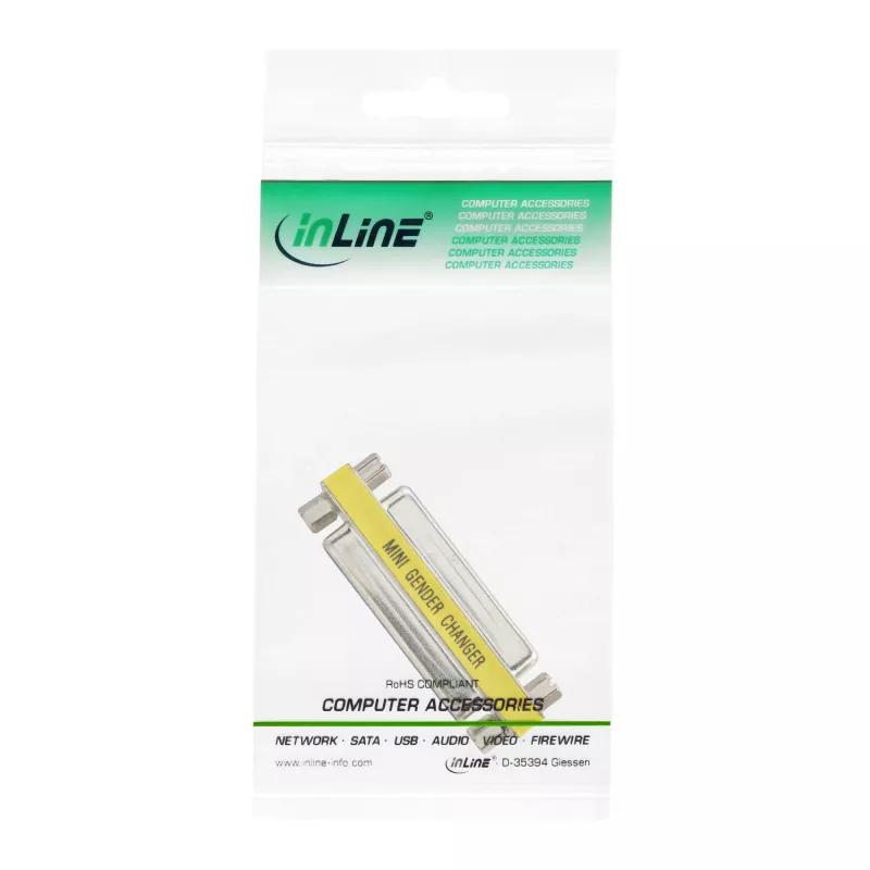 InLine mini adaptér 25-pinový Sub-D konektor samica na samicu