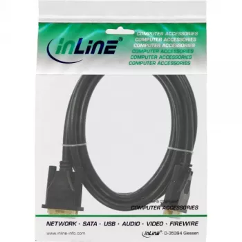 InLine DVI-D kábel, Premium, 24+1 M/M, Dual Link, pozlátený, 3 m