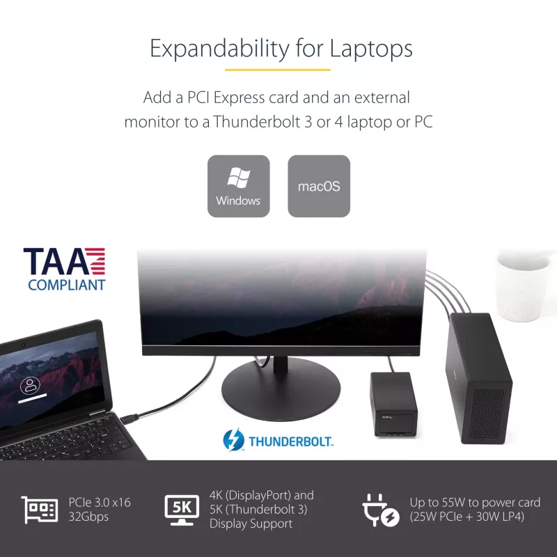 StarTech.com Single-Slot Thunderbolt 3 PCIe rozširujúci rám
