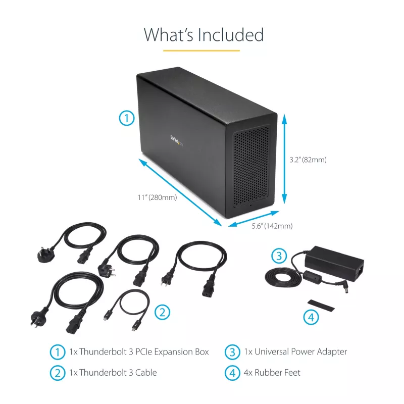 StarTech.com Single-Slot Thunderbolt 3 PCIe rozširujúci rám
