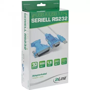 InLine USB na sériový adaptérový kábel USB Type-A konektor samec / DB9 konektor samec 1,8 m