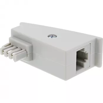 InLine TAE-F DSL adaptér, TAE-F konektor samec / RJ45 konektor samica, 8P2C pre Fritzbox, sivý