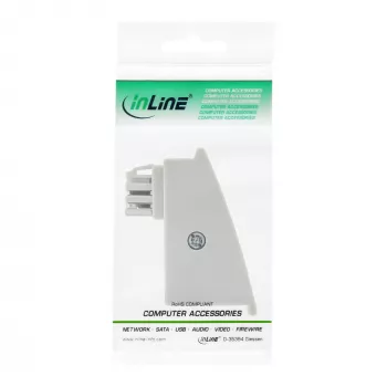 InLine TAE-F DSL adaptér, TAE-F konektor samec / RJ45 konektor samica, 8P2C pre Fritzbox, sivý
