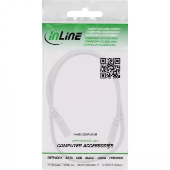 InLine DC predlžovací kábel, DC konektor samec/samica 3,5x1,35 mm, AWG 18, biela 1 m