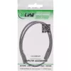 InLine DC predlžovací kábel, DC konektor samec/samica 5,5x2,5 mm, AWG 18, čierny 1 m