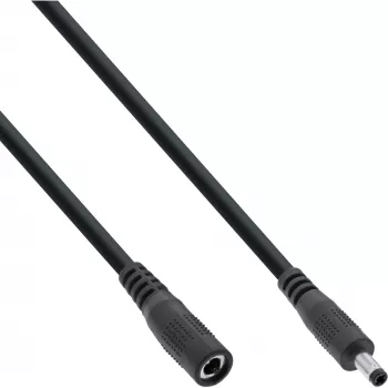 InLine DC predlžovací kábel, DC konektor samec/samica 4,0x1,7 mm, AWG 18, čierna 2 m