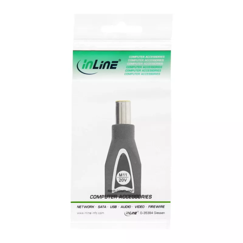 InLine spínačový konektor M11 (20V) pre univerzálny napájací zdroj 90W / 120W čierny